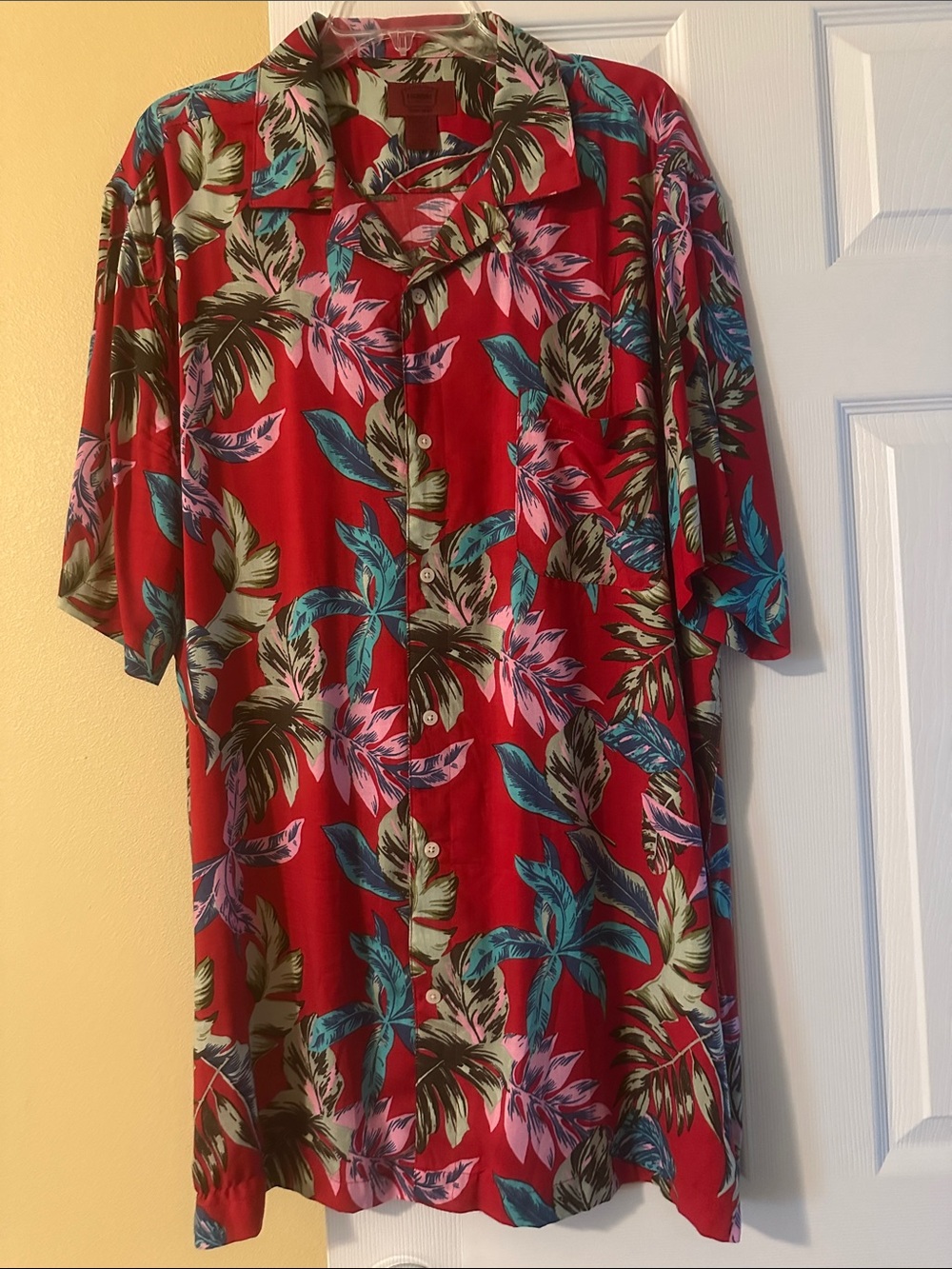 The Foundry Supply Co. Red Tropical Floral Button-Down Shirt